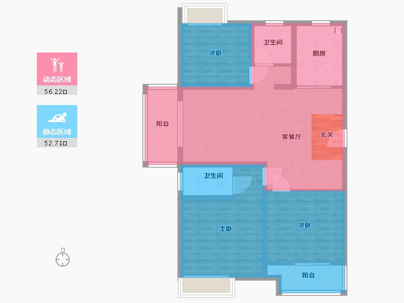 江苏省-盐城市-书香名邸-97.00-户型库-动静分区