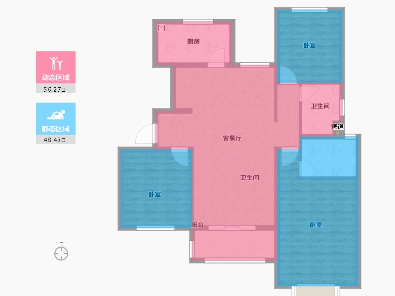 江苏省-徐州市-中海熙岸华府-94.00-户型库-动静分区