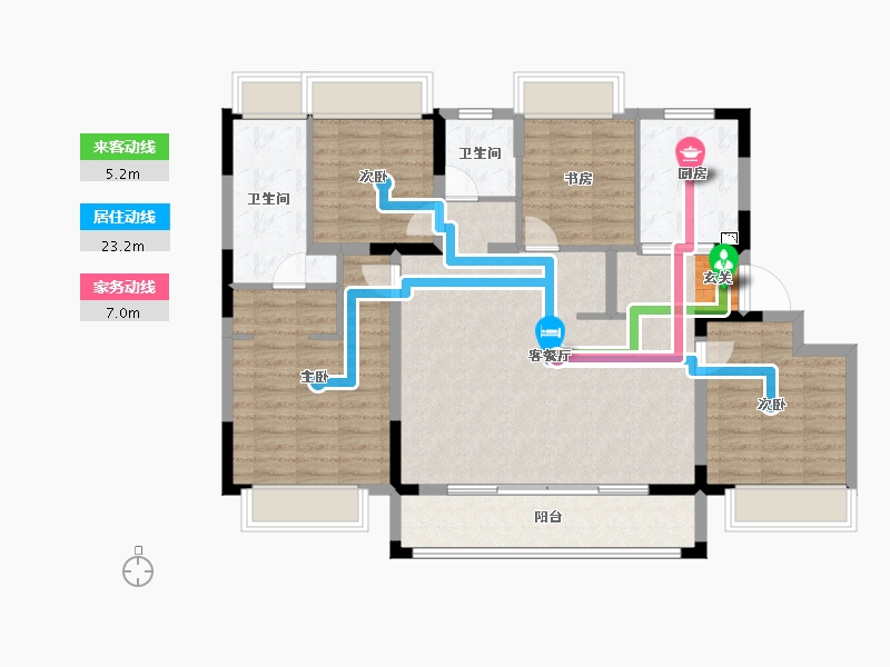 江苏省-南京市-栖樾府-108.00-户型库-动静线