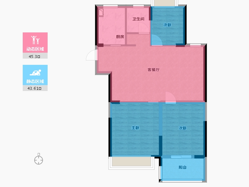 江苏省-盐城市-广益来御景贵园-80.00-户型库-动静分区