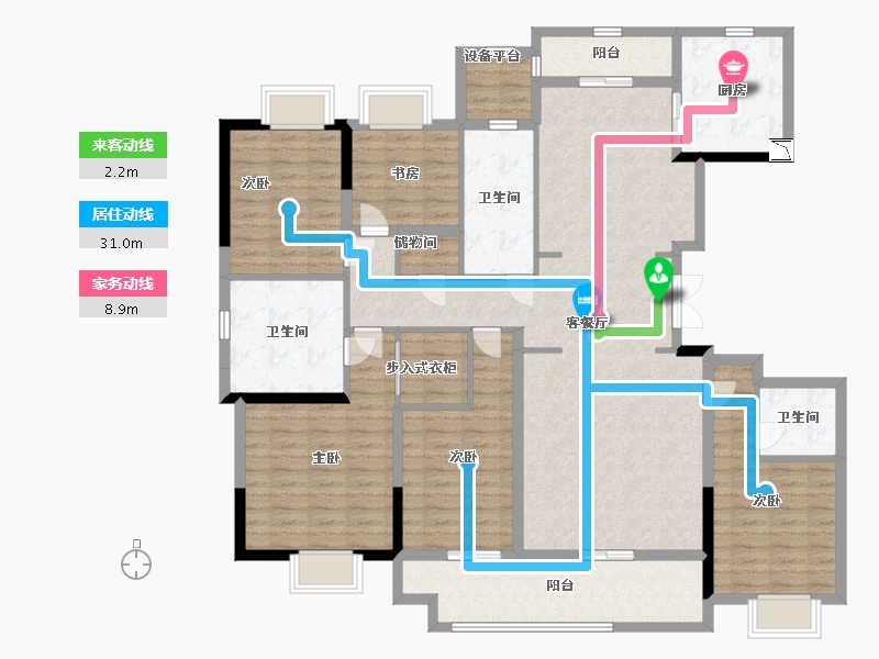 江苏省-南通市-绿城·晓风印月-159.99-户型库-动静线