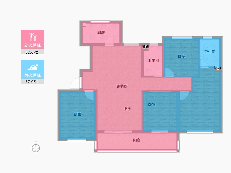 江苏省-徐州市-中海熙岸华府-107.91-户型库-动静分区