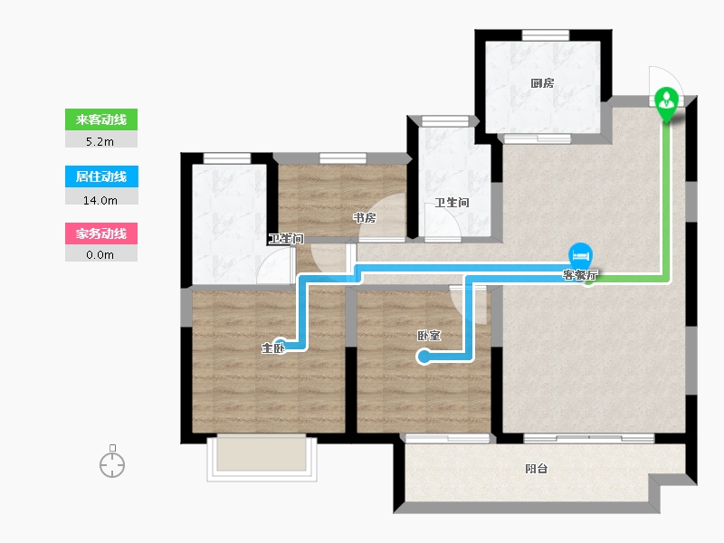 江苏省-苏州市-奥园·湖山府-83.19-户型库-动静线