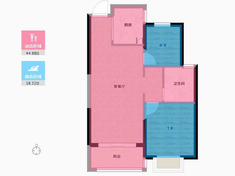 广西壮族自治区-贺州市-南宁恒大城-56.67-户型库-动静分区