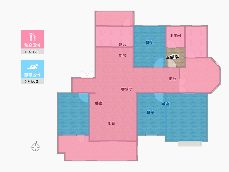 河北省-石家庄市-新合国际锦合园-154.00-户型库-动静分区