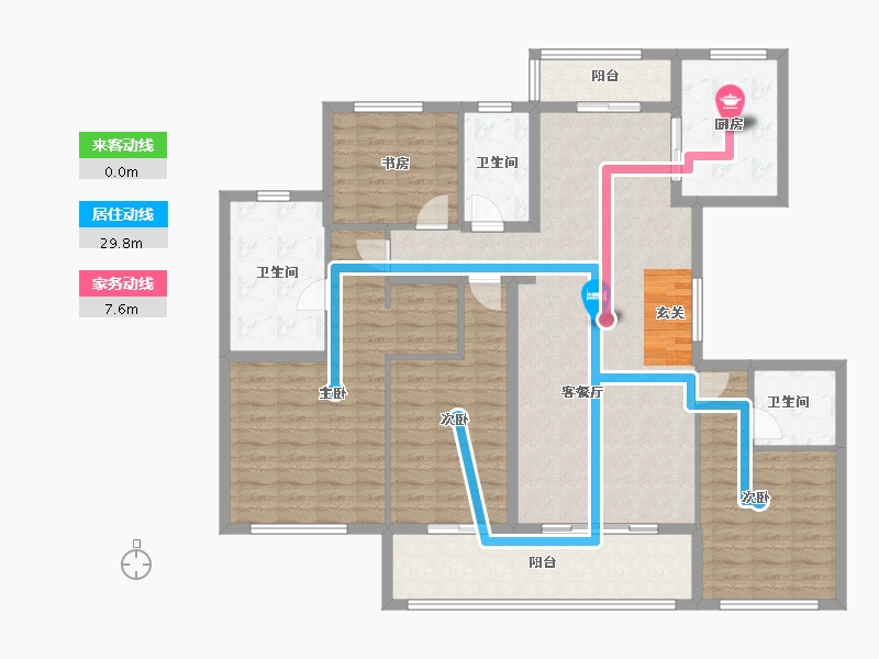 江苏省-苏州市-青剑湖颐和公馆-143.00-户型库-动静线