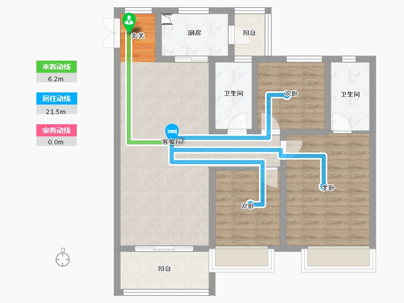 陕西省-宝鸡市-蓝光长岛城-89.67-户型库-动静线