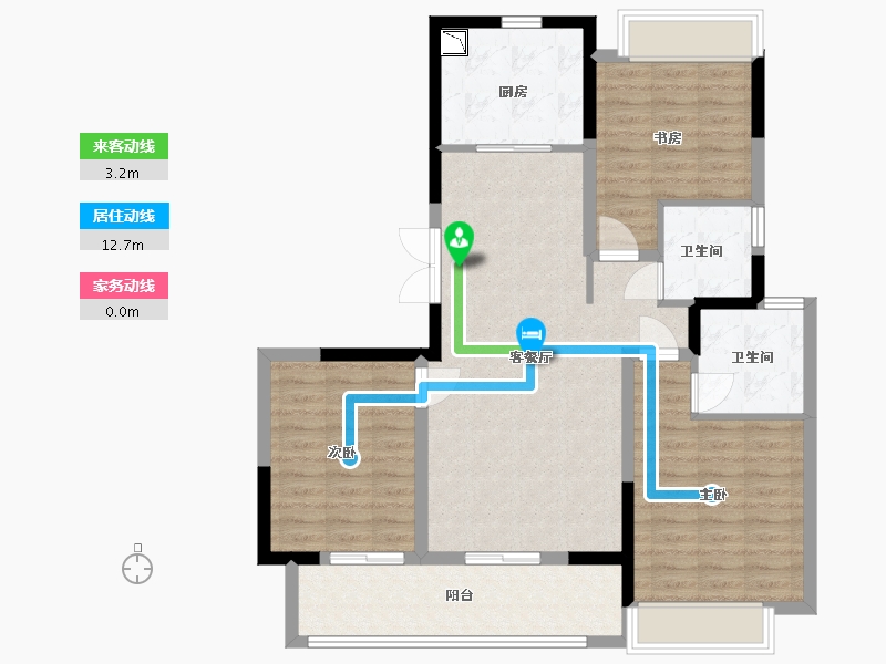 江苏省-盐城市-万科悦达翡翠国际-97.60-户型库-动静线