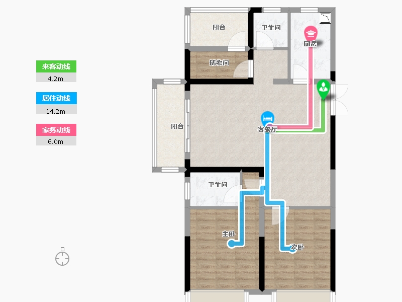 江苏省-徐州市-国信上城学府-95.00-户型库-动静线