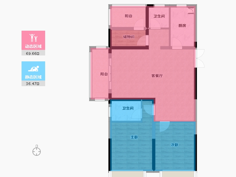 江苏省-徐州市-国信上城学府-95.00-户型库-动静分区