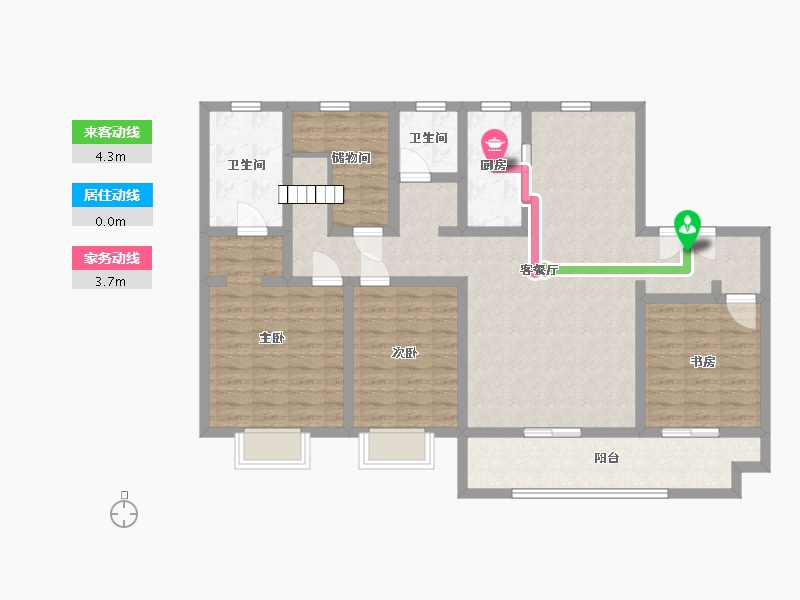 陕西省-西安市-公馆壹号-113.02-户型库-动静线