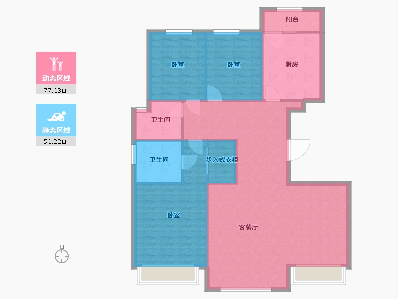 甘肃省-金昌市-保利领秀山-115.46-户型库-动静分区