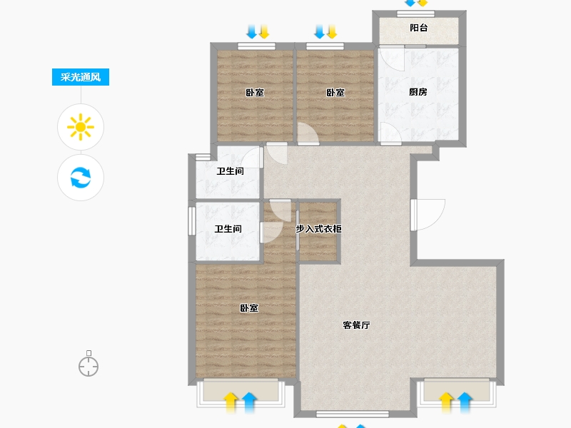 甘肃省-金昌市-保利领秀山-115.46-户型库-采光通风