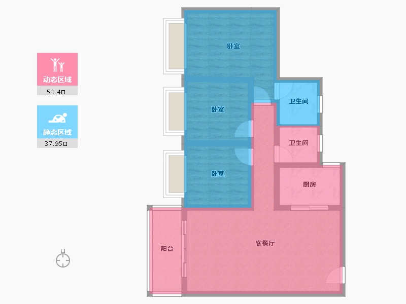 甘肃省-天水市-东方尊裕-78.89-户型库-动静分区