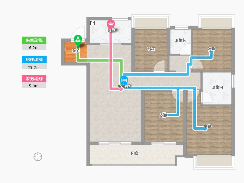 江苏省-南京市-宋都柏悦府-102.00-户型库-动静线