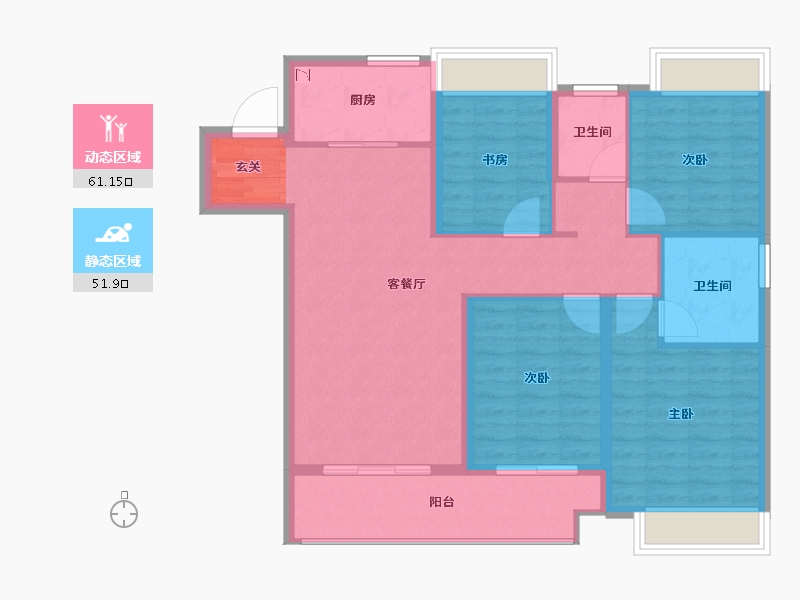 江苏省-南京市-宋都柏悦府-102.00-户型库-动静分区