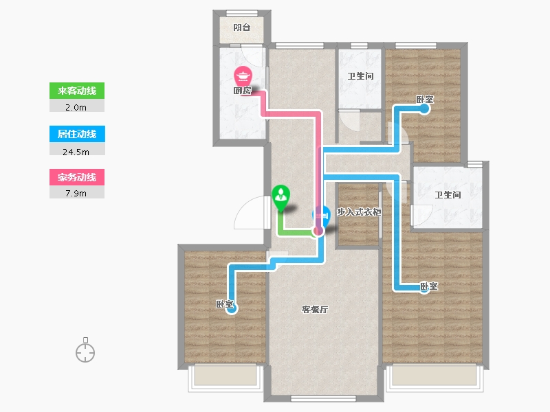 甘肃省-金昌市-保利领秀山-110.14-户型库-动静线