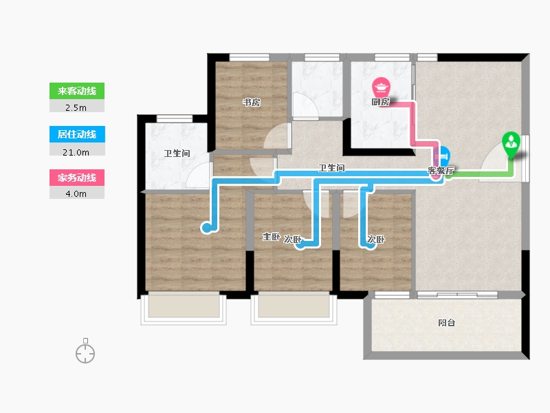 江苏省-徐州市-鱼先生的城-89.00-户型库-动静线