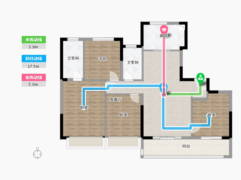 江苏省-苏州市-悦景水湾-114.00-户型库-动静线