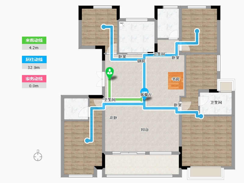 江苏省-徐州市-云龙湖·峰荟-142.72-户型库-动静线