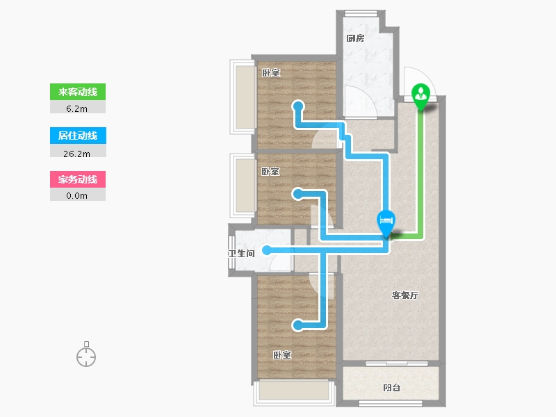 江苏省-南通市-优山美地名邸-93.00-户型库-动静线