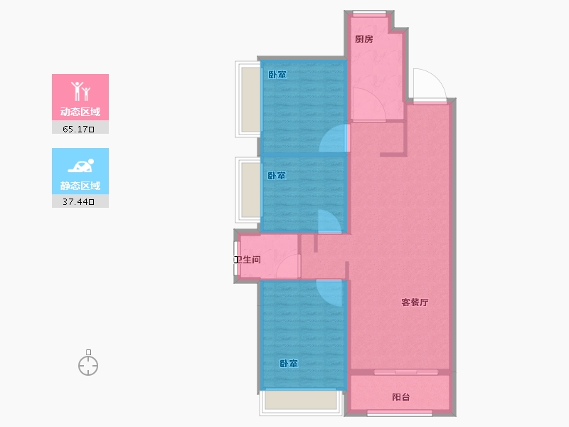 江苏省-南通市-优山美地名邸-93.00-户型库-动静分区