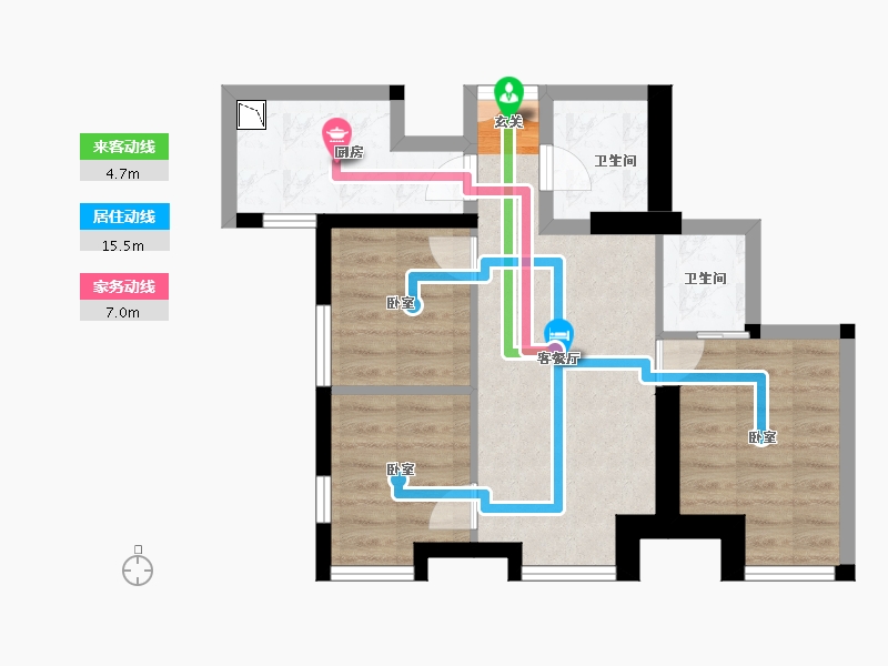 甘肃省-兰州市-鸿嘉国际广场-55.38-户型库-动静线