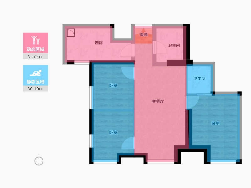 甘肃省-兰州市-鸿嘉国际广场-55.38-户型库-动静分区