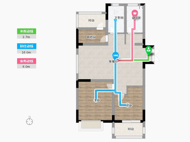 江苏省-徐州市-国信上城学府-75.99-户型库-动静线