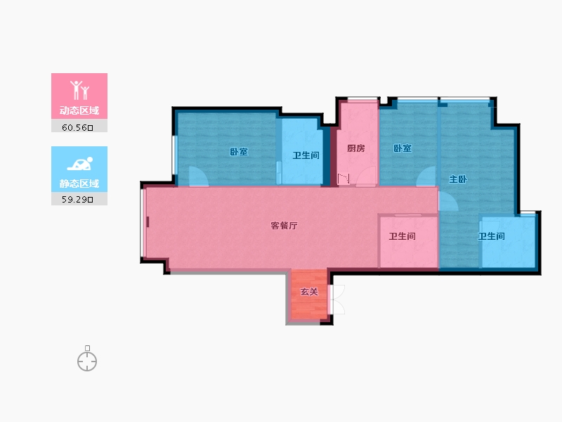 甘肃省-兰州市-鸿嘉国际广场-107.80-户型库-动静分区