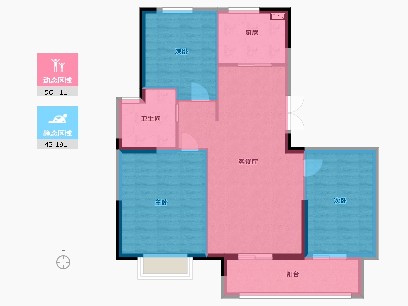 江苏省-盐城市-中庚香海新时代-89.60-户型库-动静分区