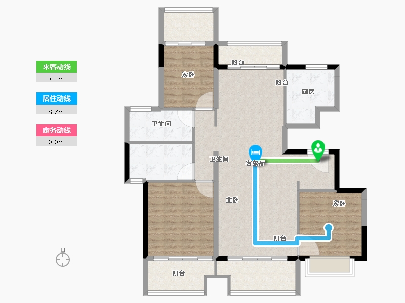 江苏省-徐州市-新沂恒大观澜府-118.00-户型库-动静线