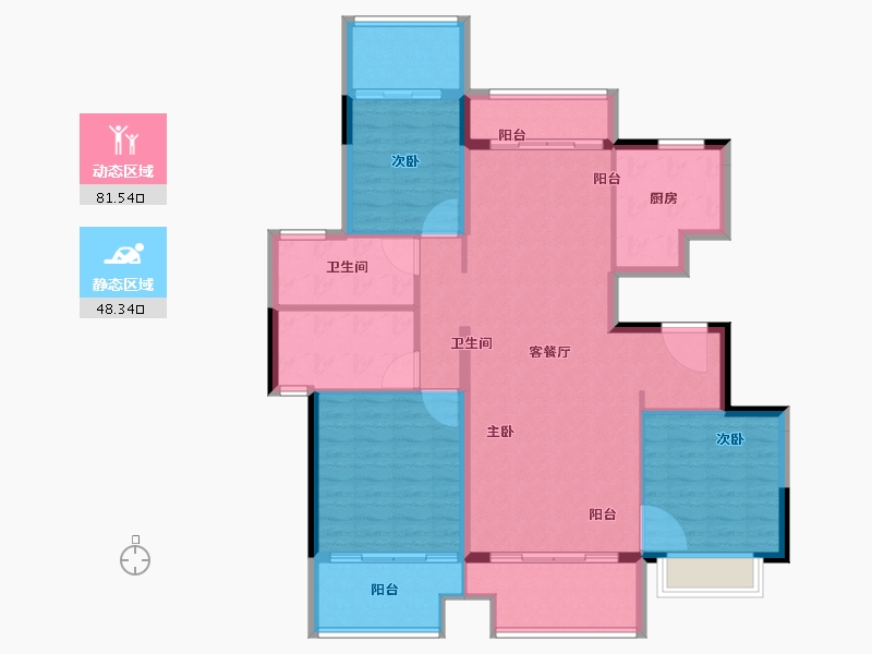 江苏省-徐州市-新沂恒大观澜府-118.00-户型库-动静分区