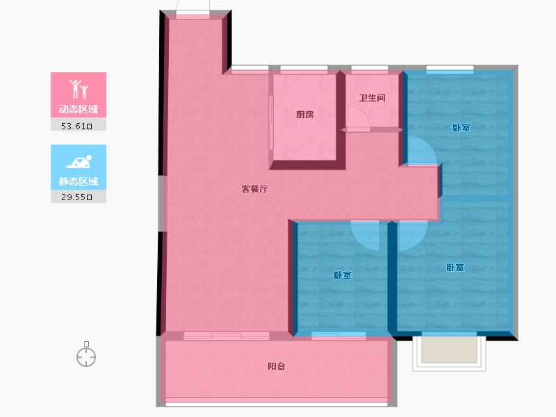 安徽省-宿州市-万成·桂花园-74.10-户型库-动静分区