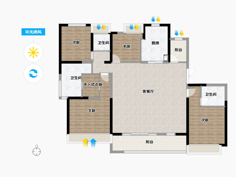 江苏省-盐城市-兴邦中央公园-160.00-户型库-采光通风