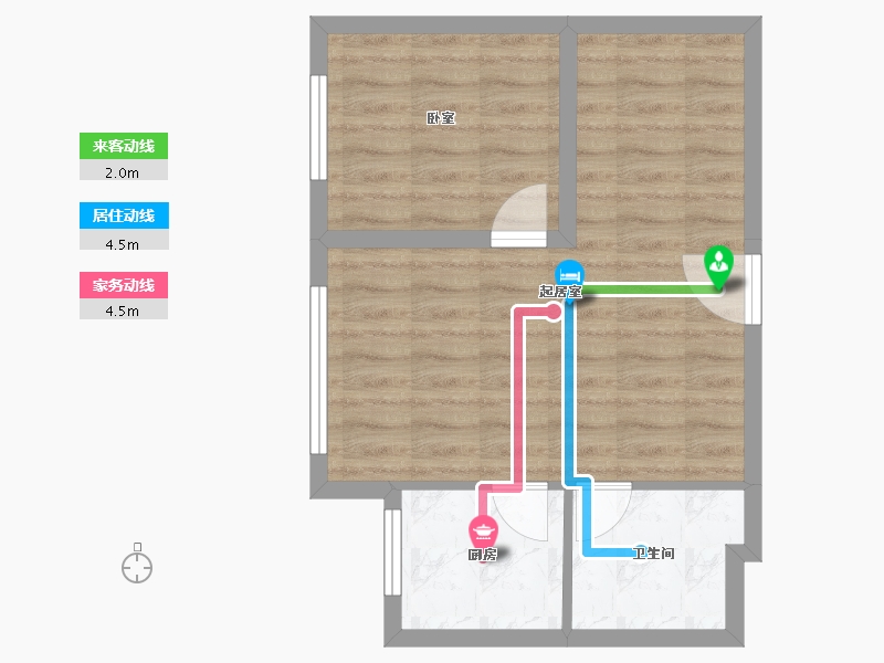 陕西省-西安市-当代宏府MOMΛ-45.28-户型库-动静线