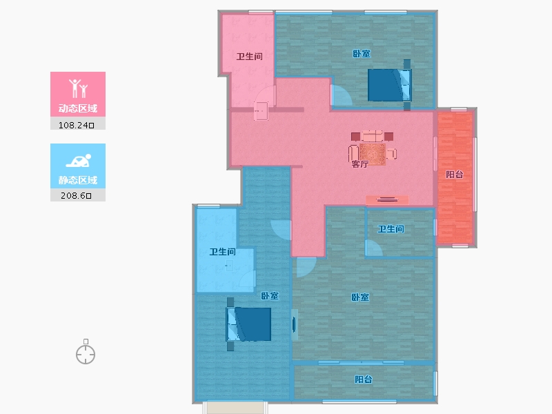 江苏省-南京市-绿城东方玉园-296.01-户型库-动静分区