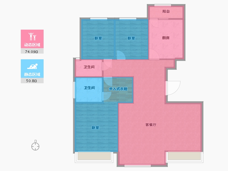 甘肃省-金昌市-保利领秀山-112.47-户型库-动静分区