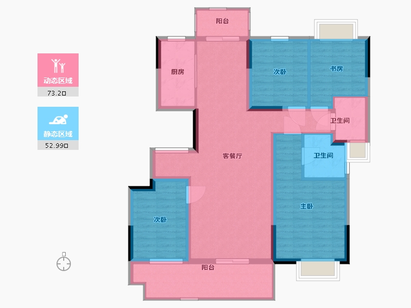 江苏省-南通市-壹言如意之城-114.00-户型库-动静分区