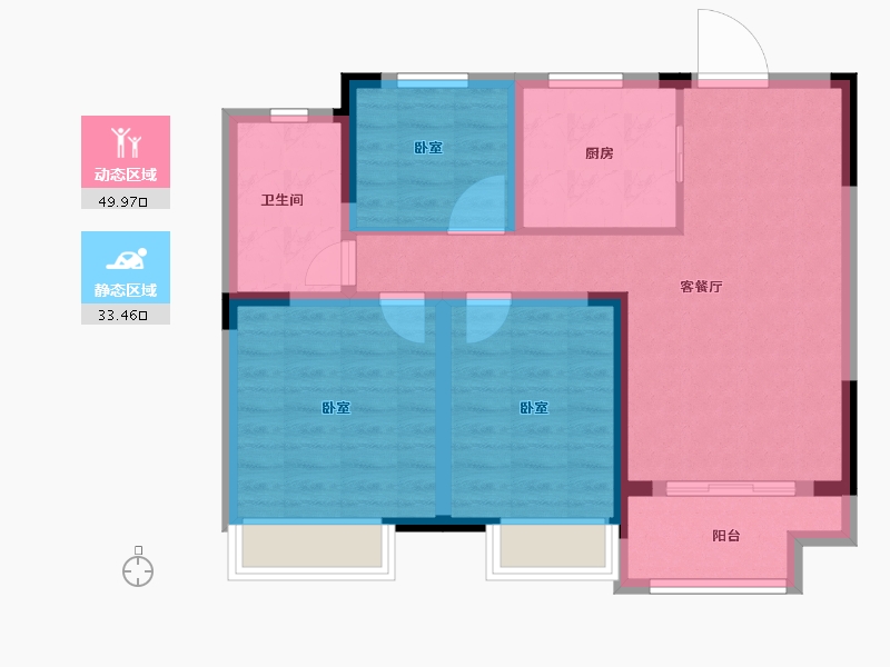 江苏省-苏州市-橡树澜湾花园-74.00-户型库-动静分区