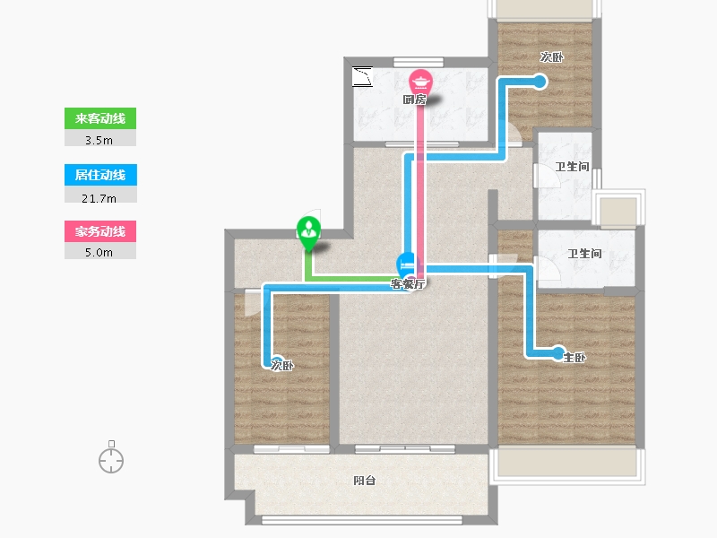 江苏省-徐州市-碧桂园·花溪源著-97.99-户型库-动静线