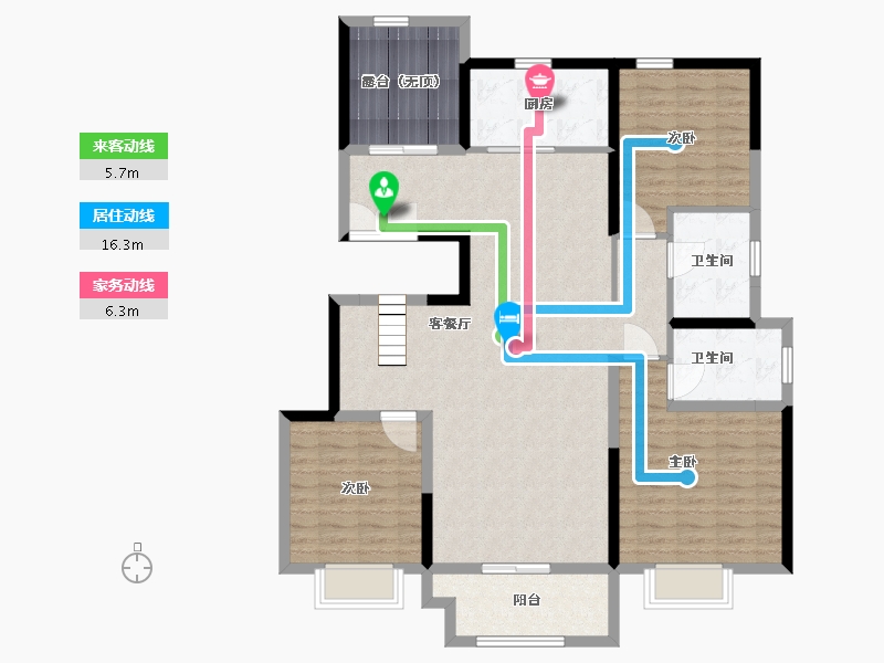 陕西省-西安市-中铁琉森水岸-123.00-户型库-动静线