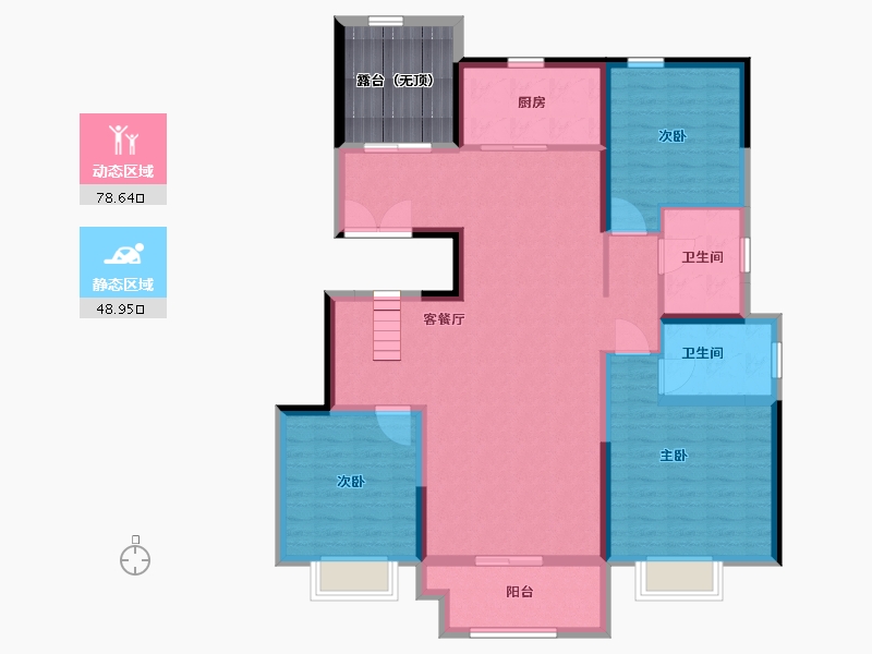 陕西省-西安市-中铁琉森水岸-123.00-户型库-动静分区