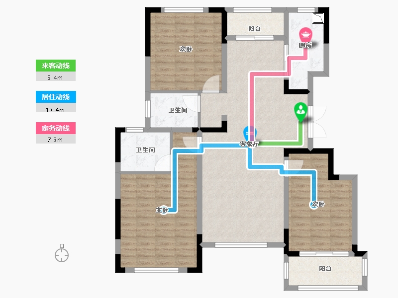 江苏省-徐州市-国信上城学府-112.00-户型库-动静线