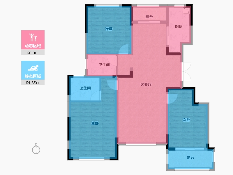 江苏省-徐州市-国信上城学府-112.00-户型库-动静分区