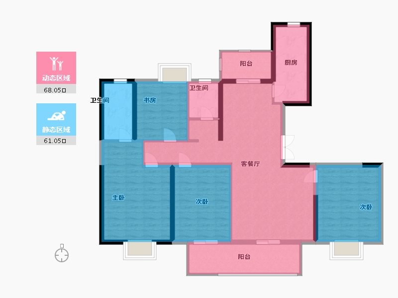 江苏省-南通市-壹言如意之城-115.99-户型库-动静分区