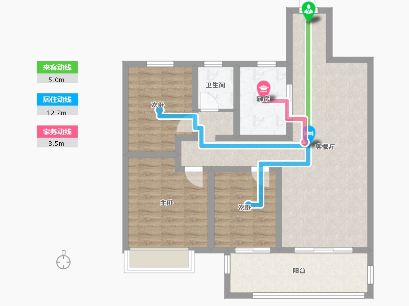 江苏省-盐城市-东台吾悦广场-85.71-户型库-动静线