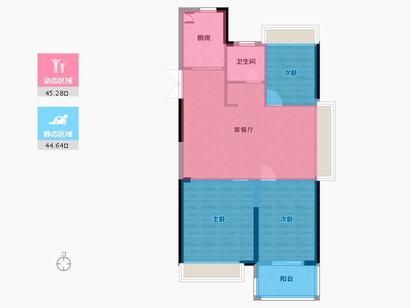 江苏省-盐城市-广益来御景贵园-81.60-户型库-动静分区