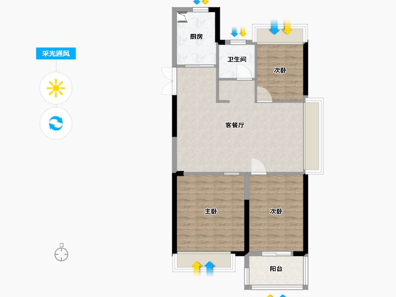 江苏省-盐城市-广益来御景贵园-81.60-户型库-采光通风