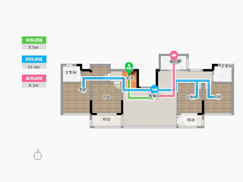 江苏省-苏州市-春栖和庭-118.00-户型库-动静线